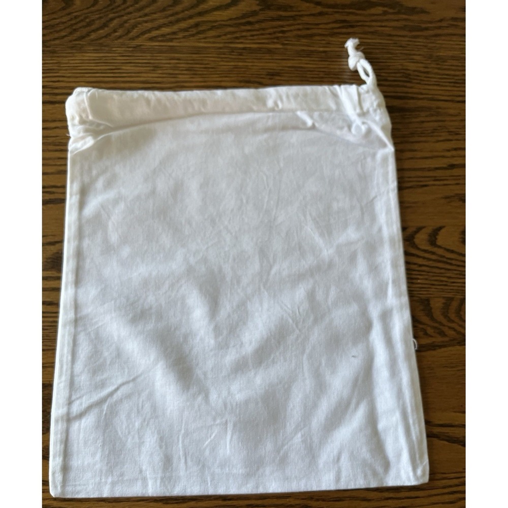6 - 10 x 12 Cotton Fabric‎ Drawstring Reusable Storage White Bags Craft Quilt